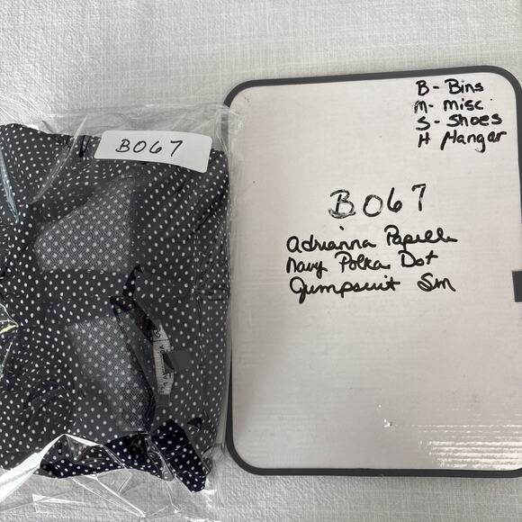 Adrianna Pappell Polka Dot Wide Leg Ruffle Neck Jumpsuit Small - Picture 14 of 15